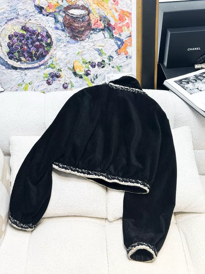 Chanel 25k black corduroy jacket