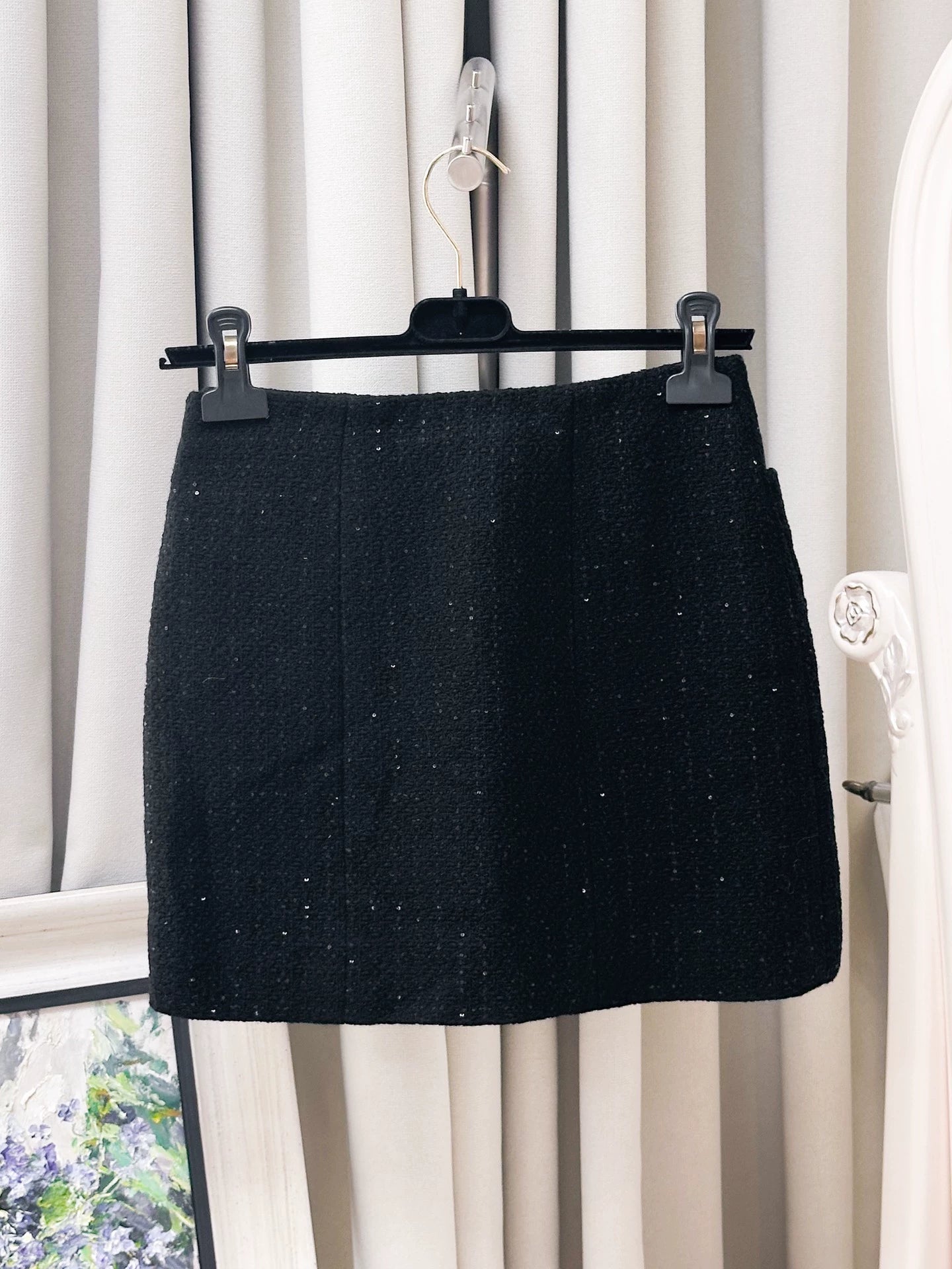 Chanel 25K black jacket/skirt