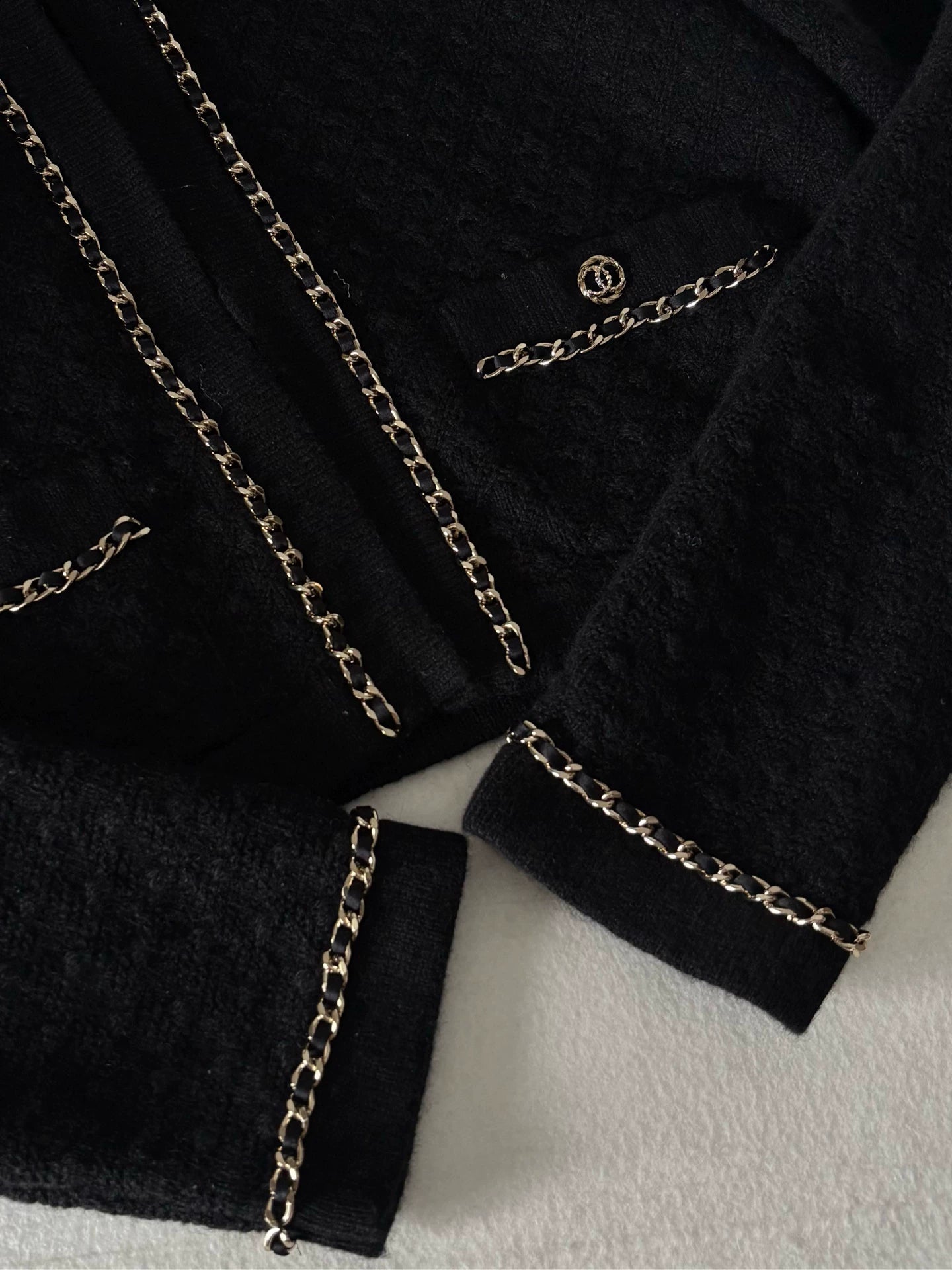 Chanel 23B Black Cardigan