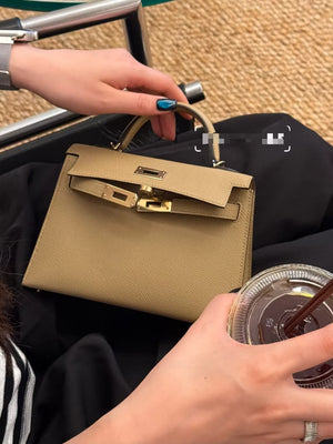 Hermes Mini Kelly 20 Dune Epsom Permabrass hardware