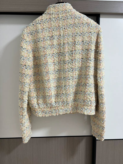Chanel yellow tweed jacket