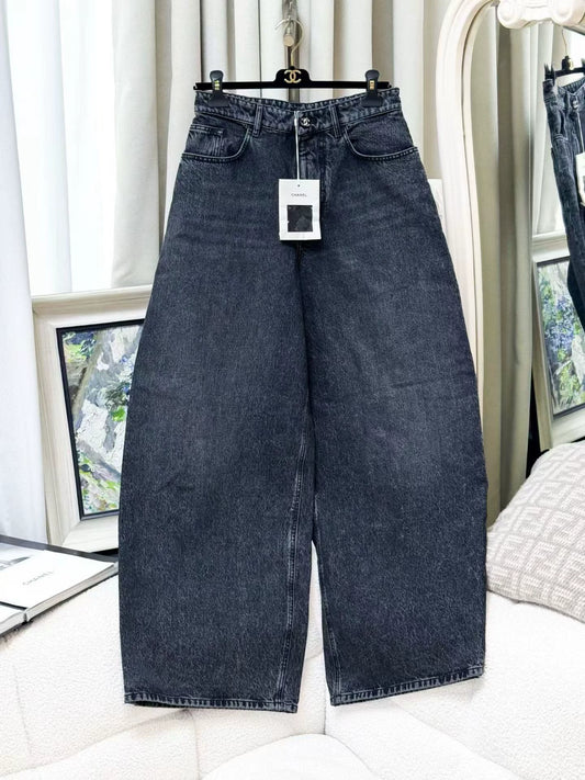 Chanel 26A charcoal grey jeans