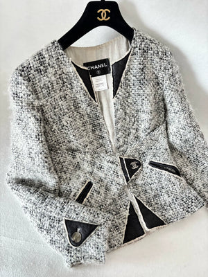 Chanel 10 Grey Cashmere Jacket