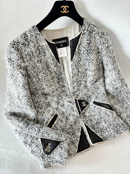 Chanel 10 Grey Cashmere Jacket