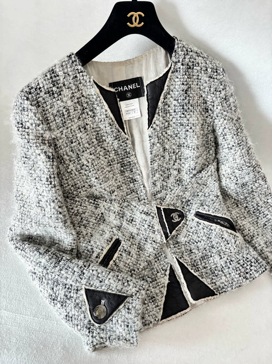 Chanel 10 Grey Cashmere Jacket