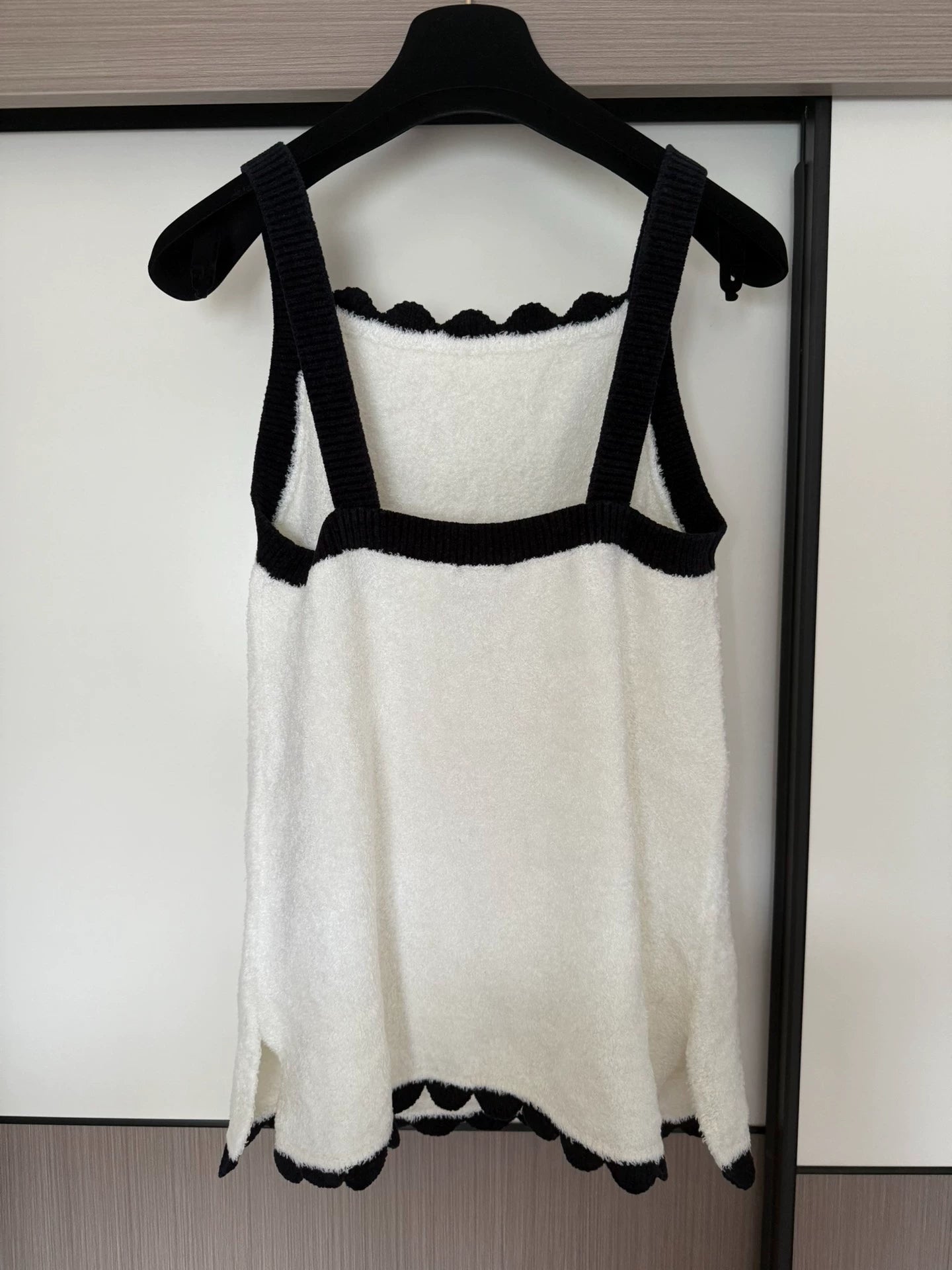 Chanel 26C white and black camisole