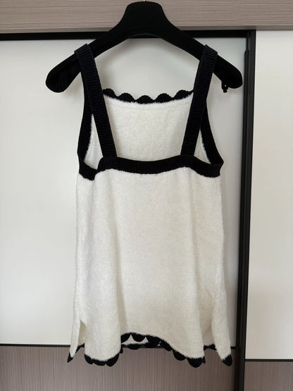 Chanel 26C white and black camisole