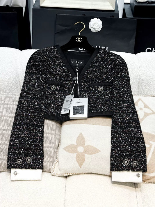 Chanel 20A mixed-color tweed jacket