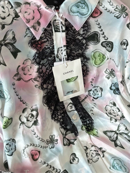 Chanel 25B Powder Blue Blouse