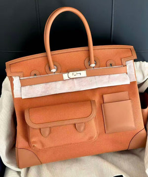 Hermes Birkin 35 cargo gold Palladium hardware