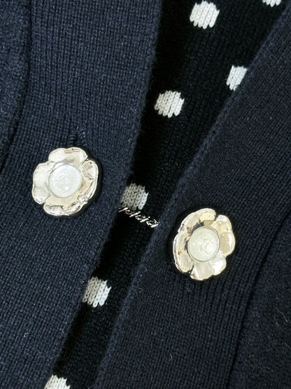 Chanel 24p navy blue vest jacket