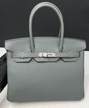 Hermes Birkin 30 vert amande Togo Palladium hardware