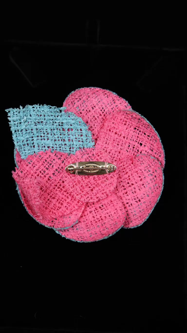 Chanel 16 Powder Blue Camellia Brooch