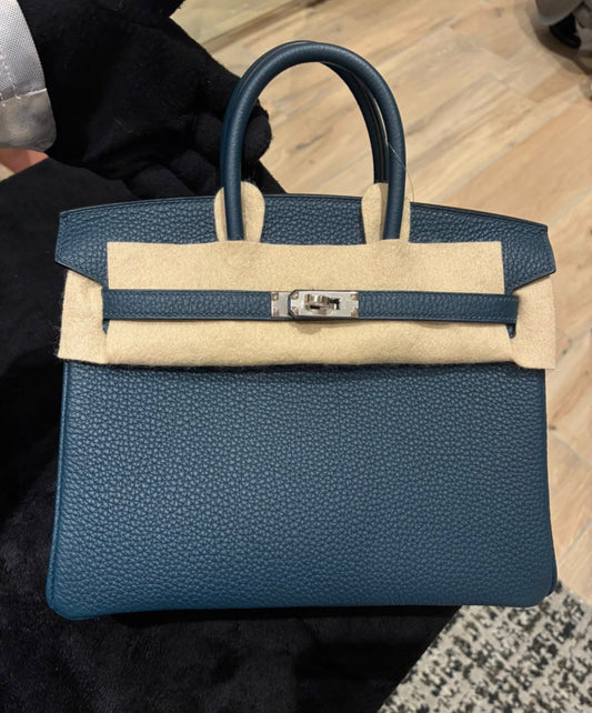 Hermes birkin 25 Bleu de Prusse Togo Palladium hardware