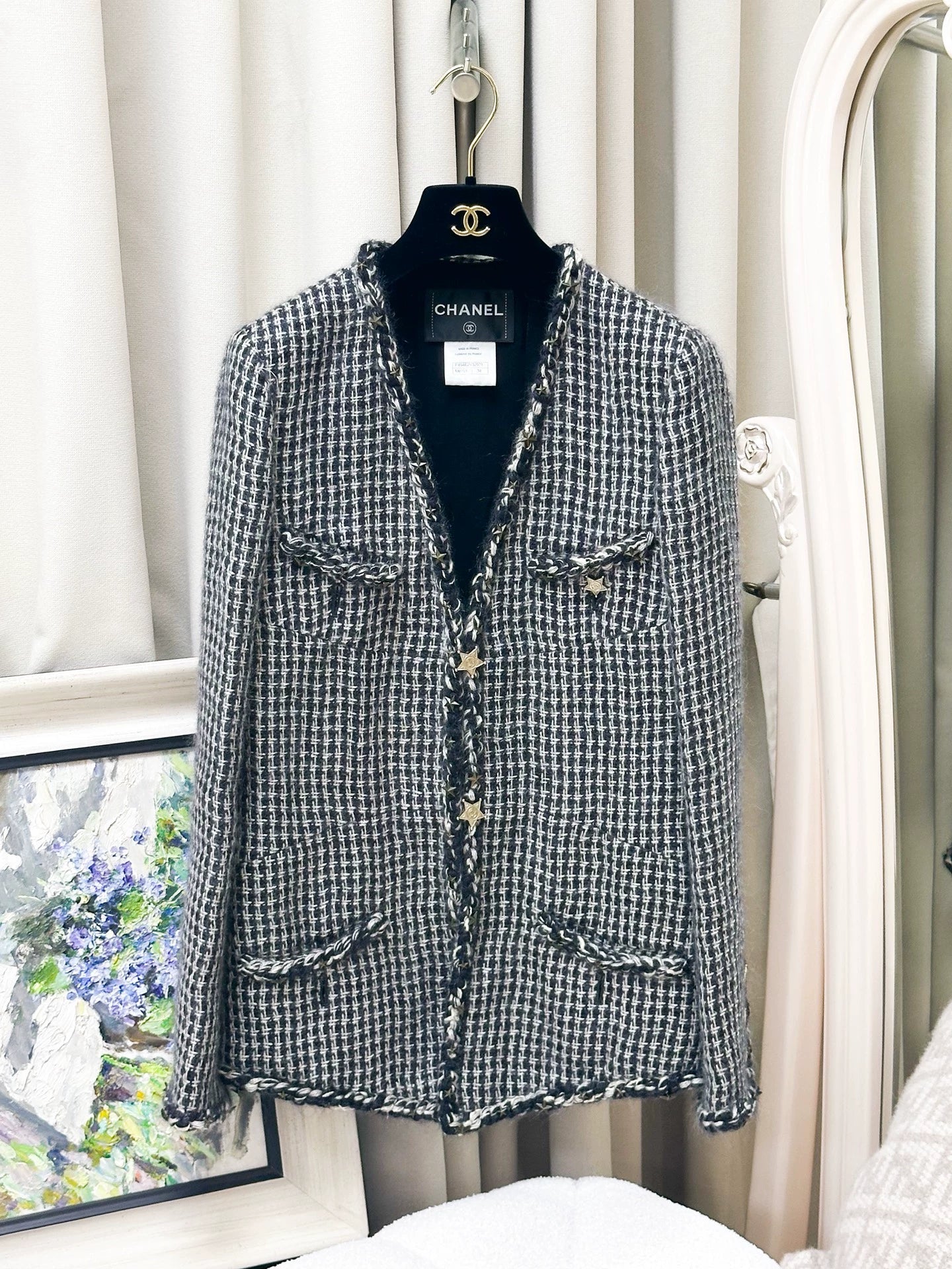 Chanel 14A  blue and white jacket