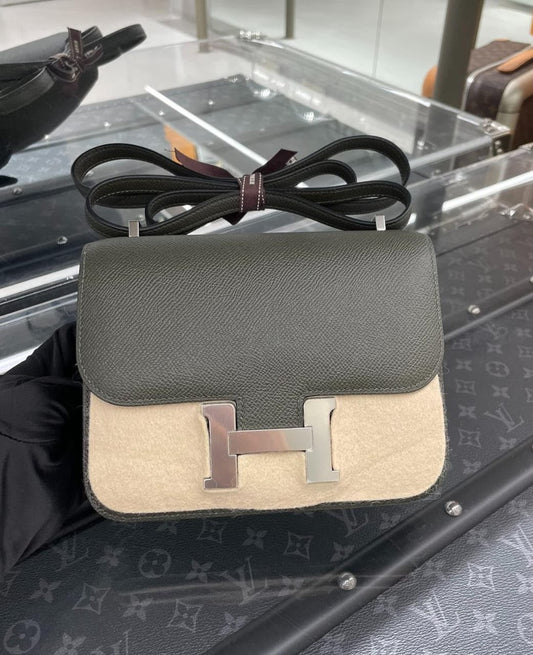Hermes Constance 18 Canopee Epsom Palladium hardware