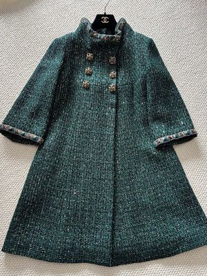 Chanel Byzantine Green Double-Breasted Jacket