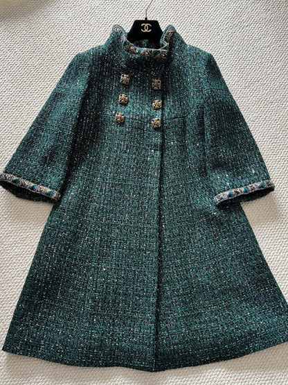 Chanel Byzantine Green Double-Breasted Jacket