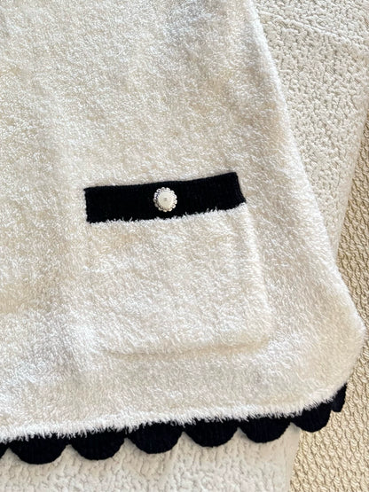 Chanel 26C White and Navy Blue Camisole
