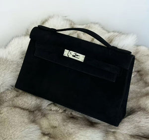 Hermes Kelly Pochette doblis black palladium hardware