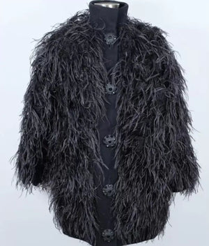 Chanel 08 Black Feather Jacket