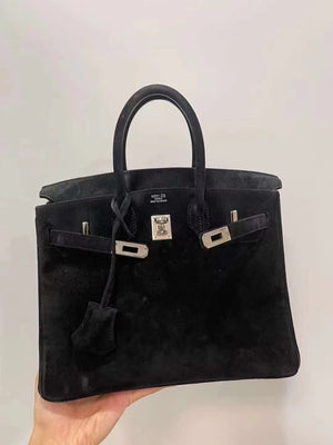 Hermes Birkin 25 Black Doblis Palladium hardware