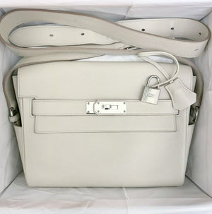 Hermes Kelly Messenger PM Beton Evercolor Palladium hardware