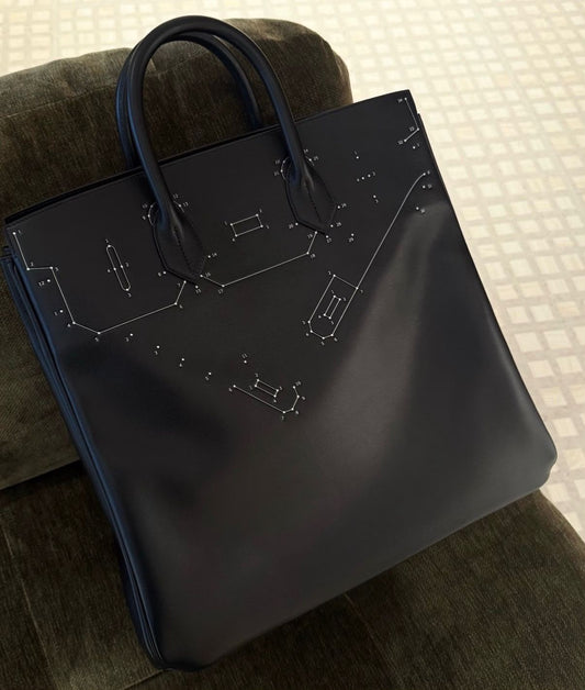 Hermès Hac 40 So Relier G Full Set Blue Box