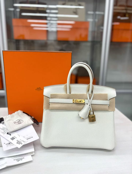 Hermes Birkin 25 Mushroom Togo Gold hardware