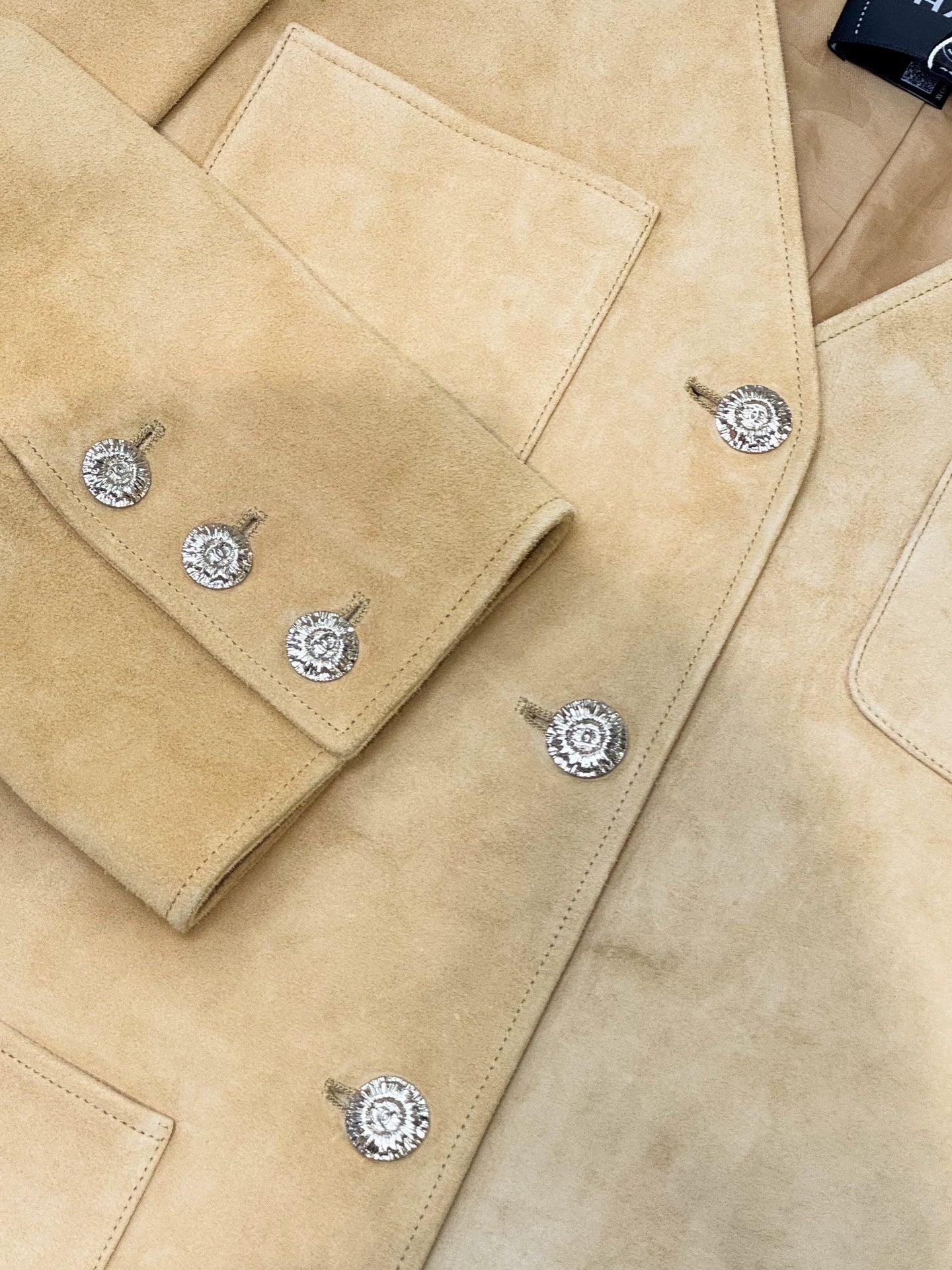 Chanel 26C Camel suede leather jacket
