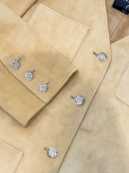 Chanel 26C Camel suede leather jacket