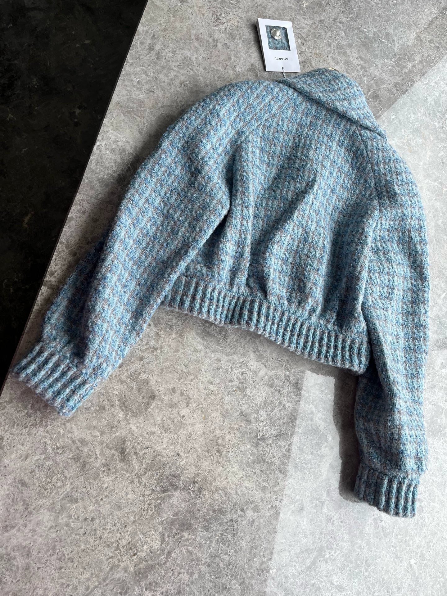 Chanel 22B blue tweed jacket