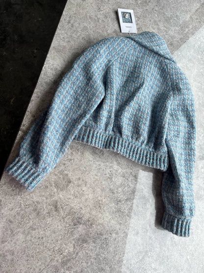 Chanel 22B blue tweed jacket