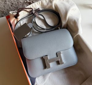 Hermes Constance 18 Gris Pantin Epsom Palladium hardware