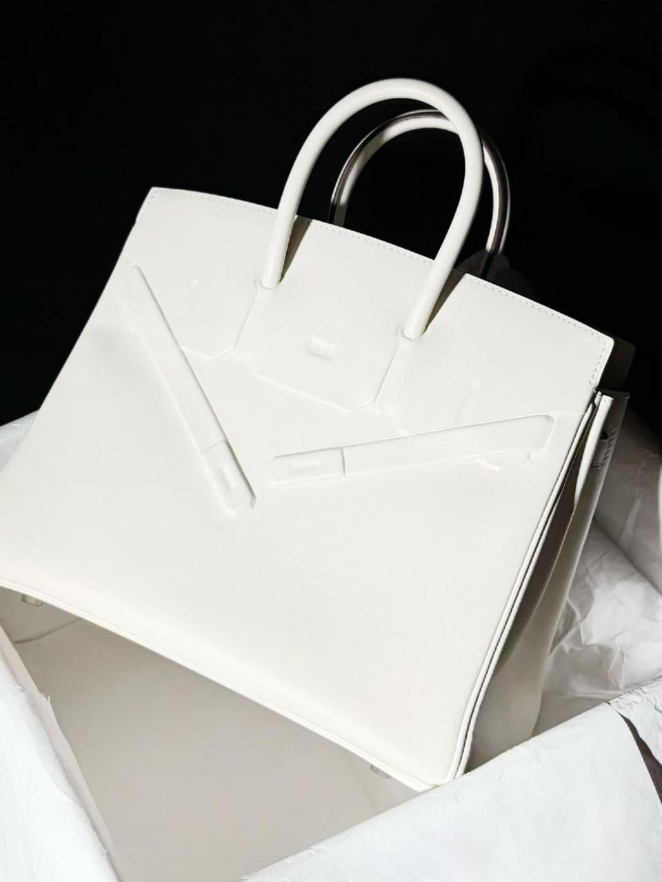 Hermes Birkin 25 Shadow Nata Swift Palladium hardware