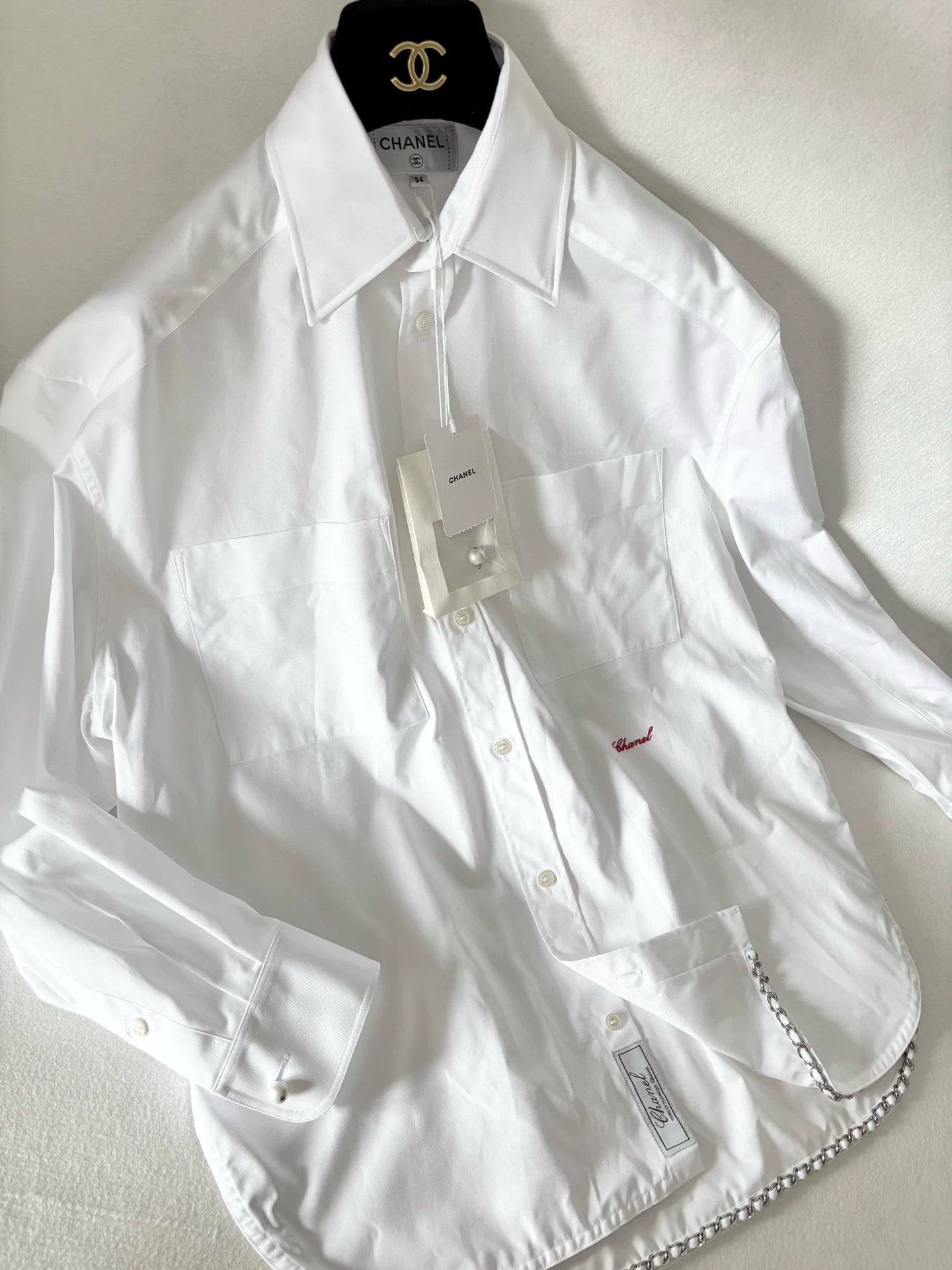Chanel 26S White Long Shirt