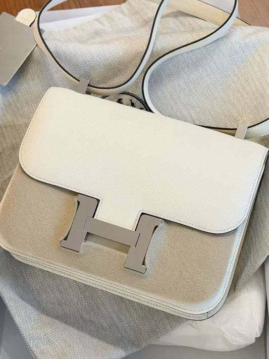 Hermes Constance 24 Nata Epsom Palladium hardware