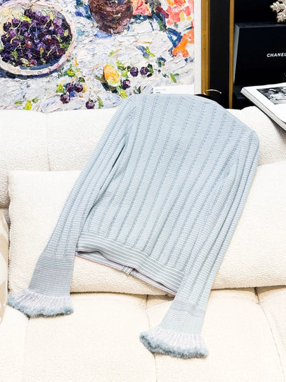Chanel 25B Light blue cardigan