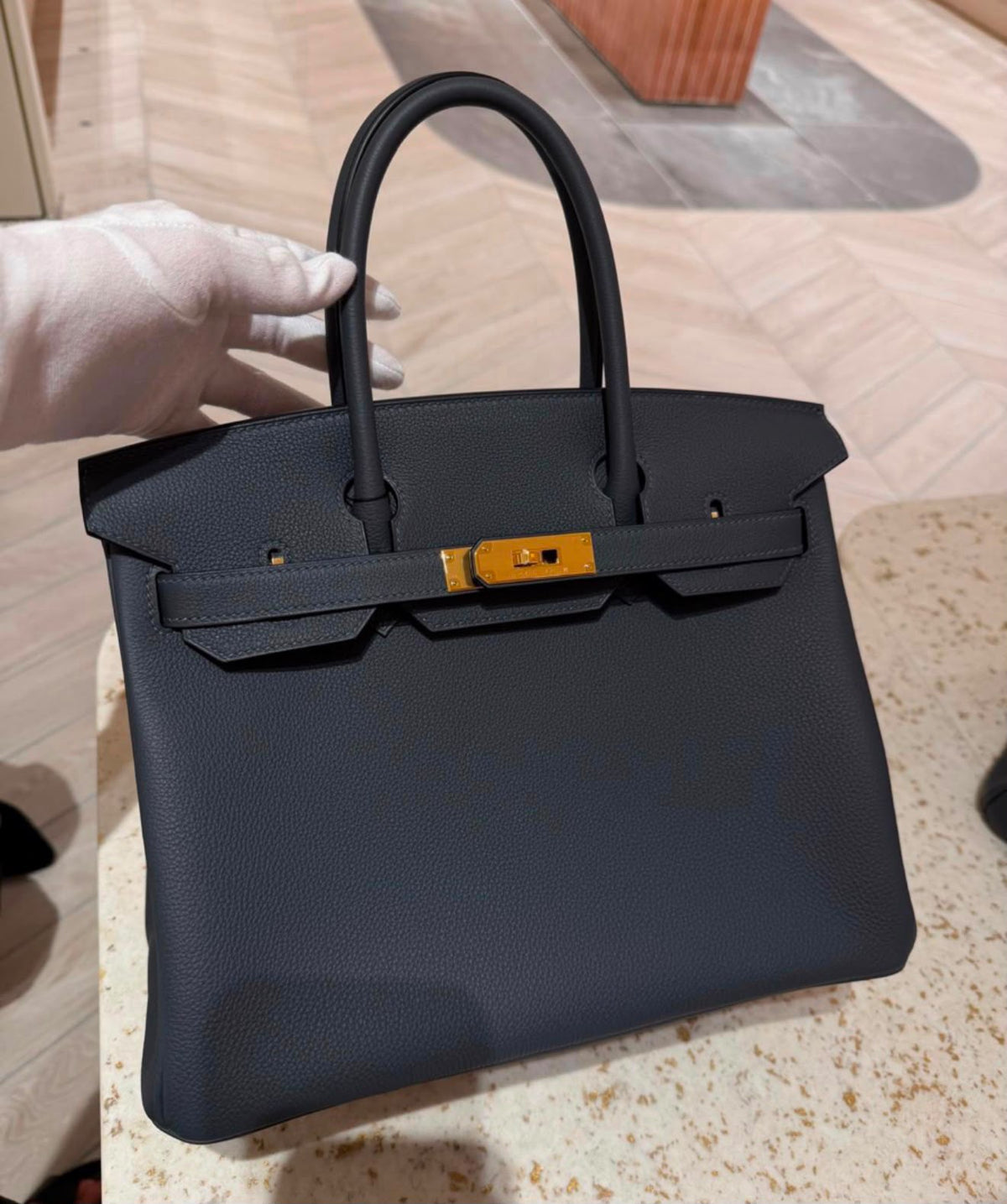 Hermes Birkin 30 Caban Togo Gold hardware
