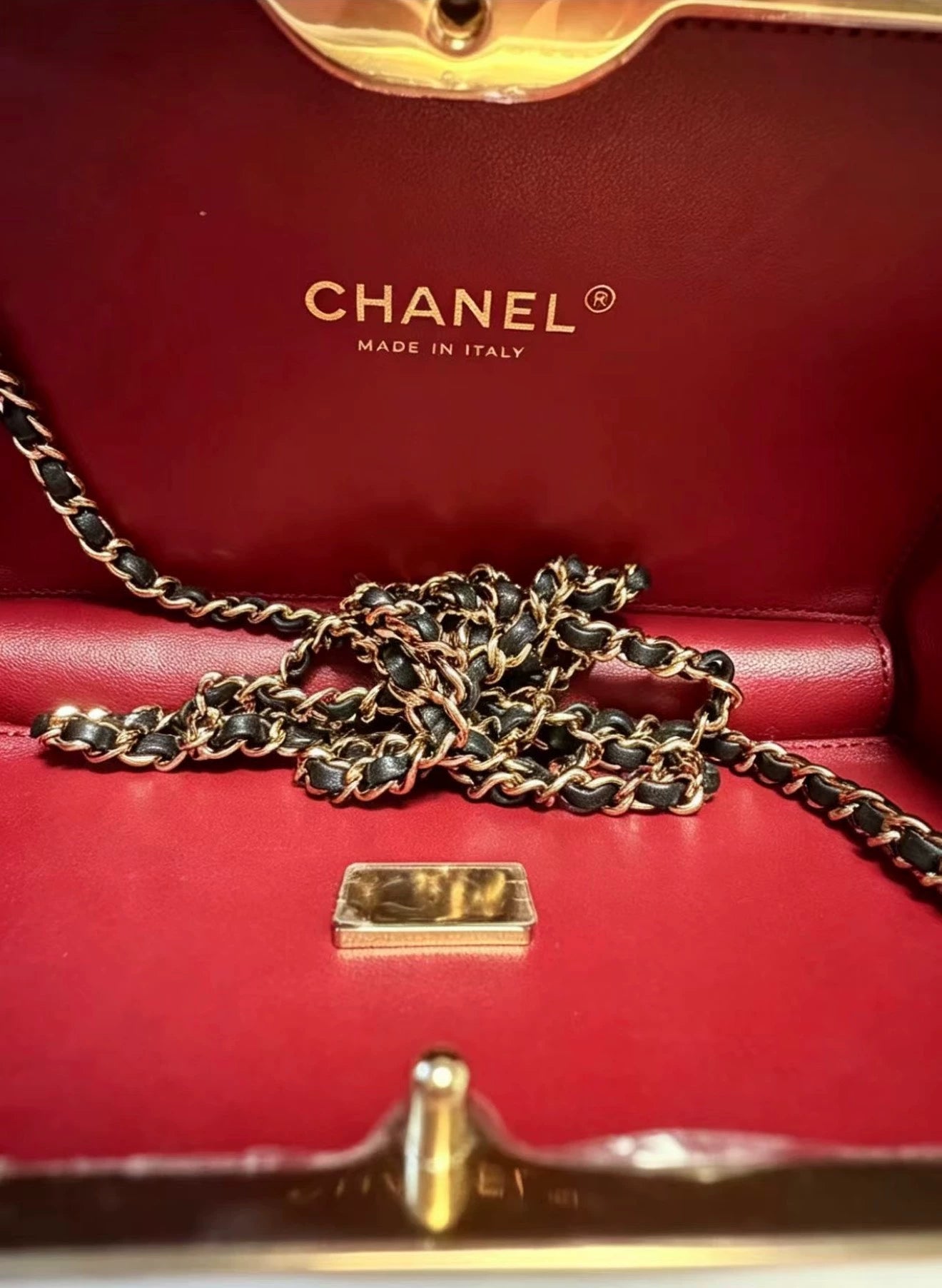 Chanel 26s white and black acrylic bag