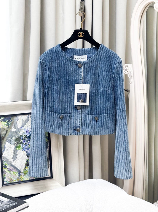 Chanel 25K blue shimmering top