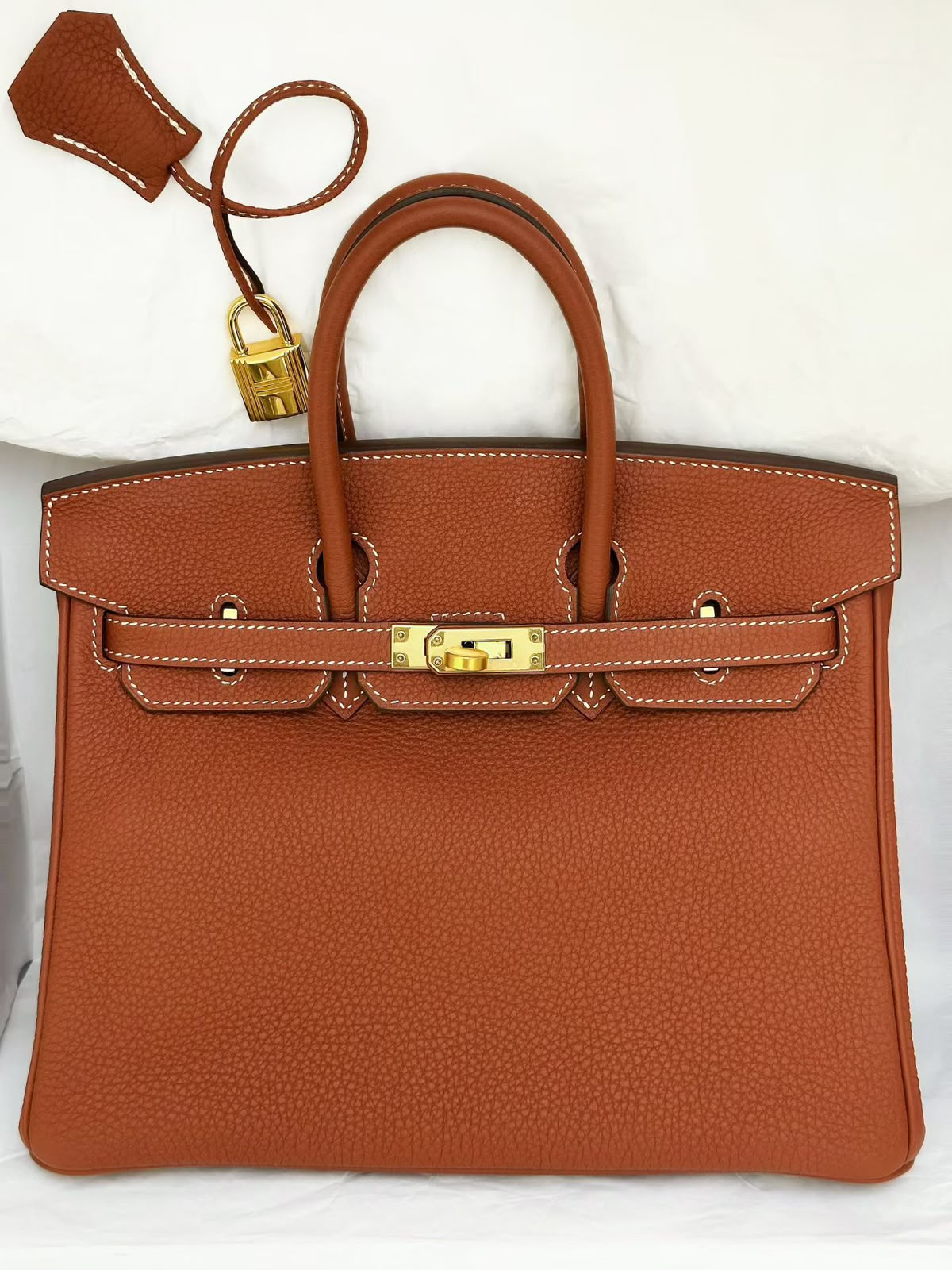 Hermes Birkin 25 Sienne Togo Gold hardware