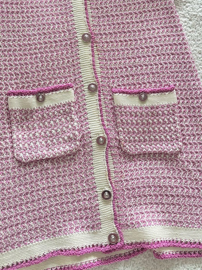 Chanel 22P Pink Knitted Vest  Dress