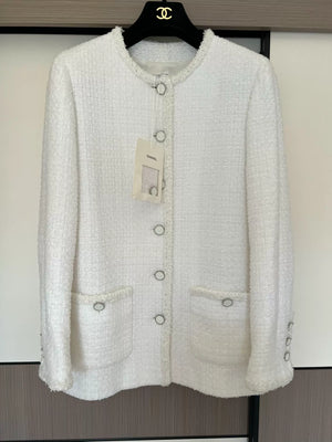 Chanel 25s white jacket