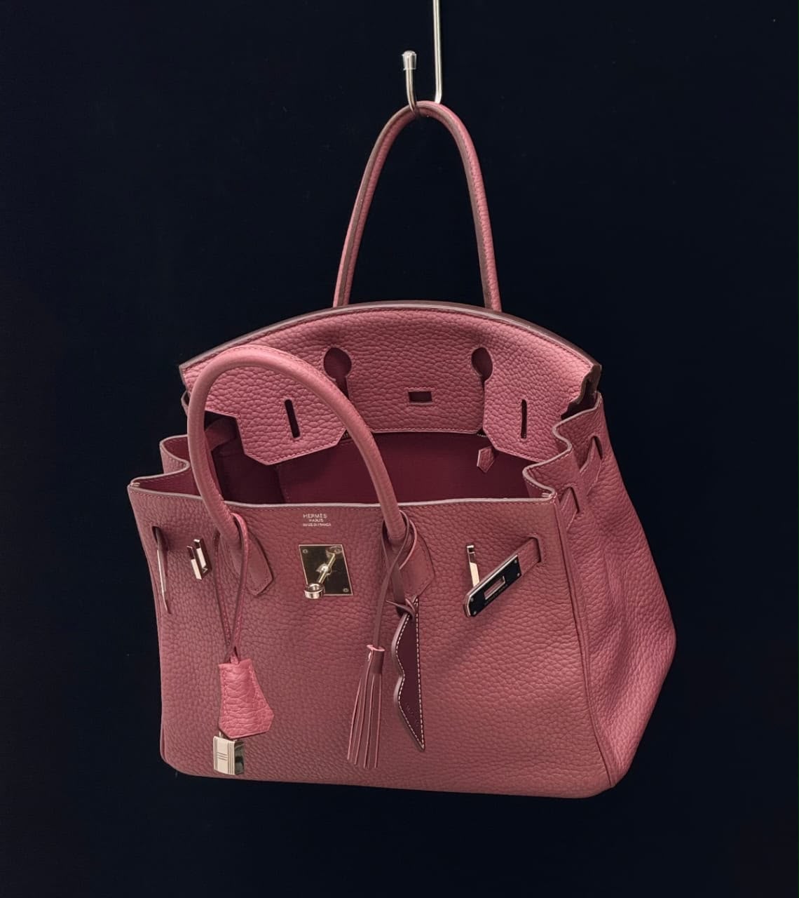 Hermes Birkin 30 Bois de Rose Togo Palladium hardware