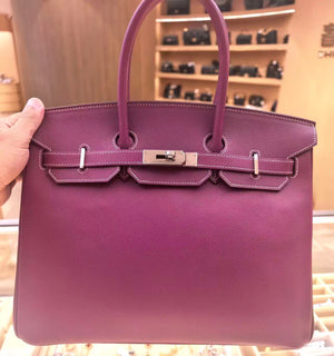 Hermes Birkin 35 Tosca Epsom Palladium hardware