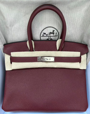 Hermes Birkin 30 Rouge Sellier Togo Palladium hardware