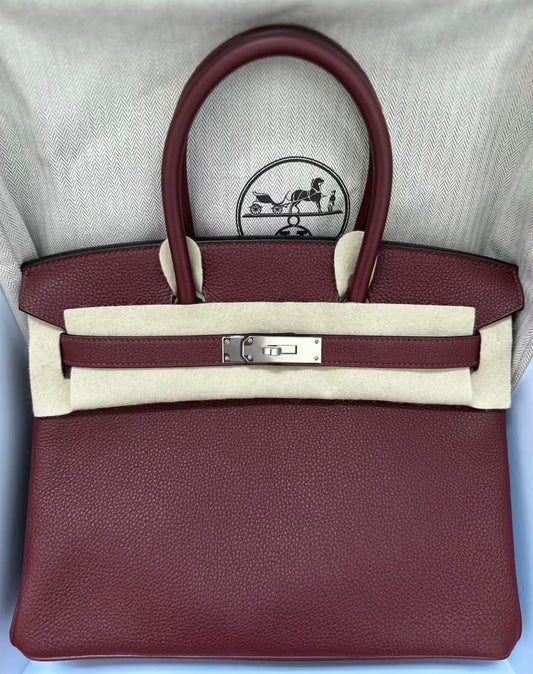 Hermes Birkin 30 Rouge Sellier Togo Palladium hardware