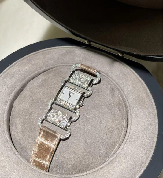 Hermes Klikti Watch Himalaya Matte Niloticus White Gold / Diamond