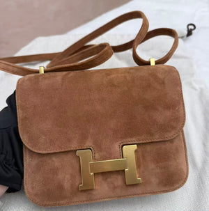 Hermes Constance 18 Ocre Doblis Gold hardware